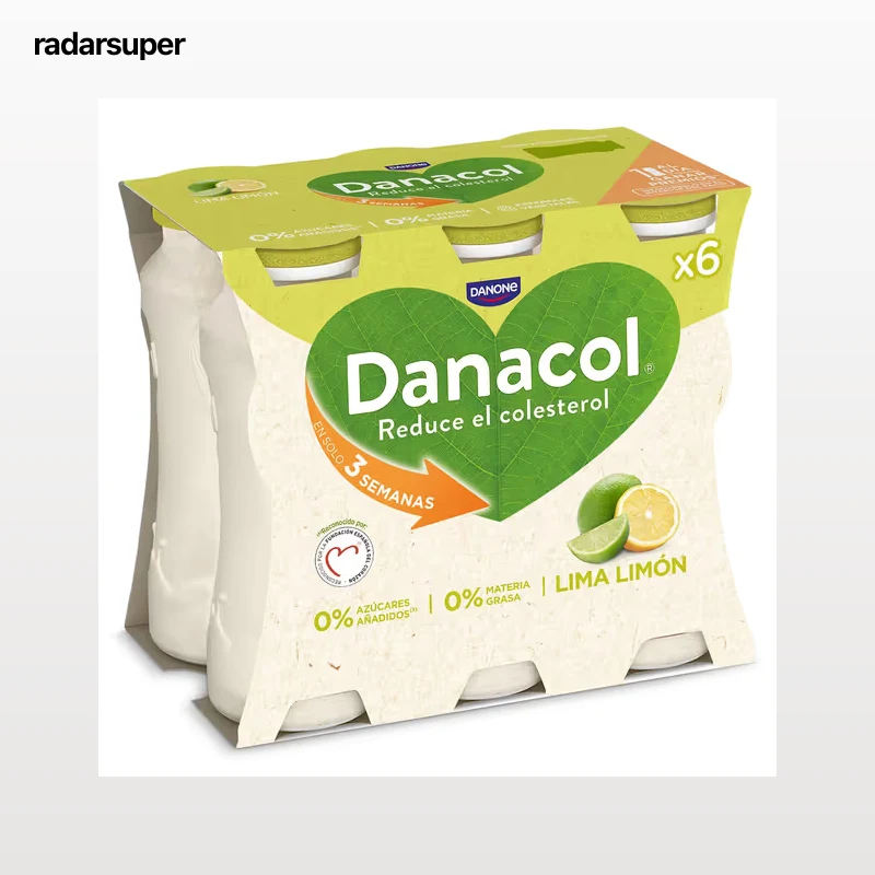 Bebida láctea lima limón Danacol 6 x 100 g