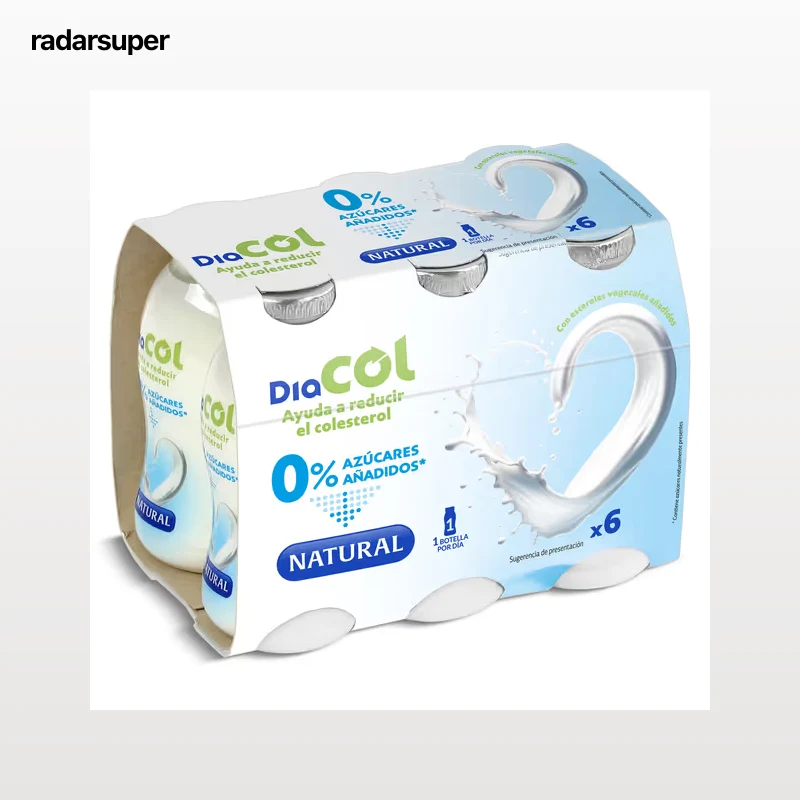 Bebida láctea natural 0% azúcares añadidos Diacol 6 x 100 g