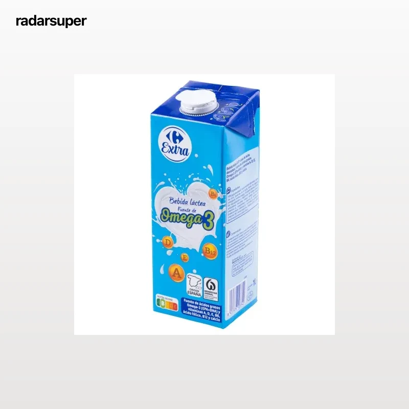 Bebida láctea Omega 3 Carrefour Extra brik 1 l.