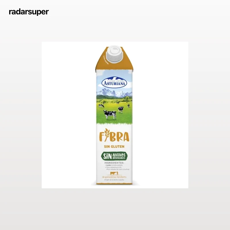Bebida láctea semidesnatada fibra Central Lechera Asturiana sin gluten brik 1 l.