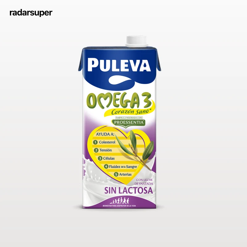 Bebida láctea sin lactosa Puleva 1l omega3