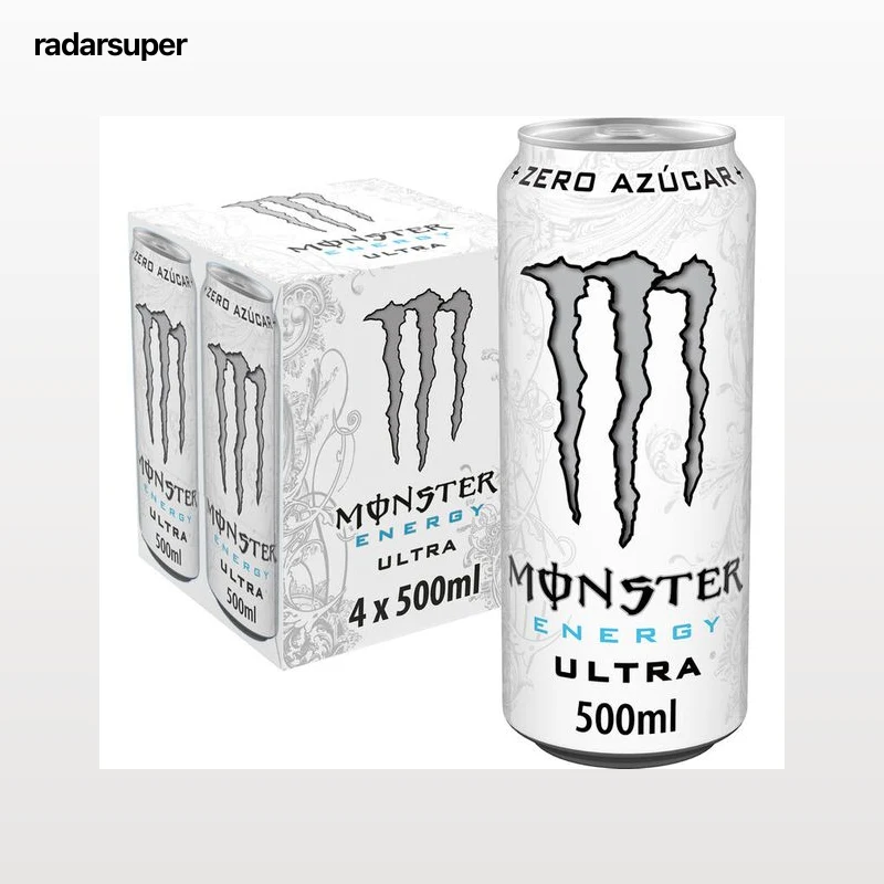 Bebida Monster sin azúcar añadido 50cl x 4 taurina ginseng