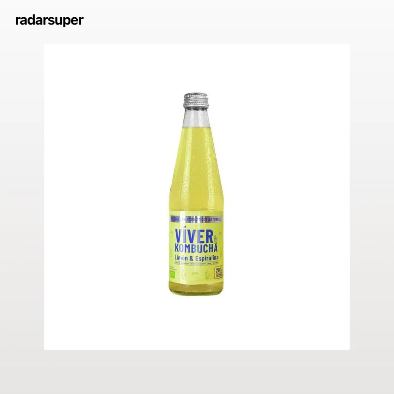 Bebida orgánica kombucha con limón y espirulina Viver 330ml