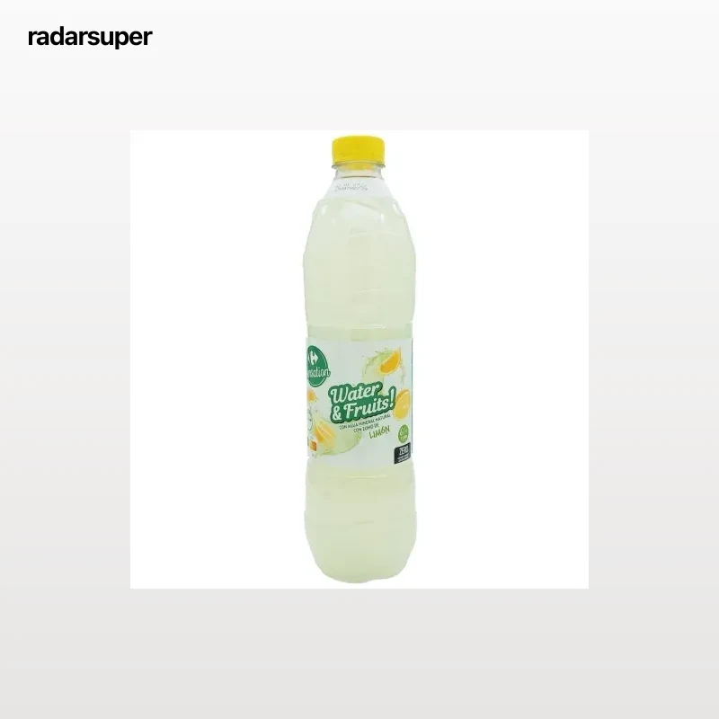 Bebida refrescante aromatizada con agua mineral y zumo de limón Carrefour Sensation sin azúcares añadidos 1,5 l.