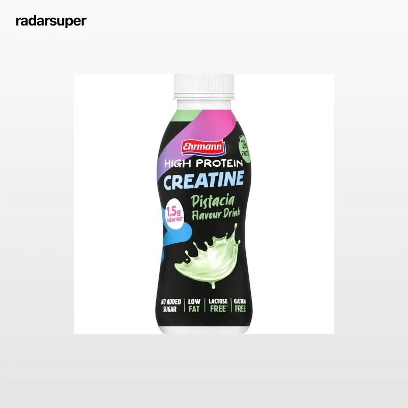 Bebida sabor a pistacho con proteína y creatina Ehrmann, sin gluten y sin lactosa, 330 ml.