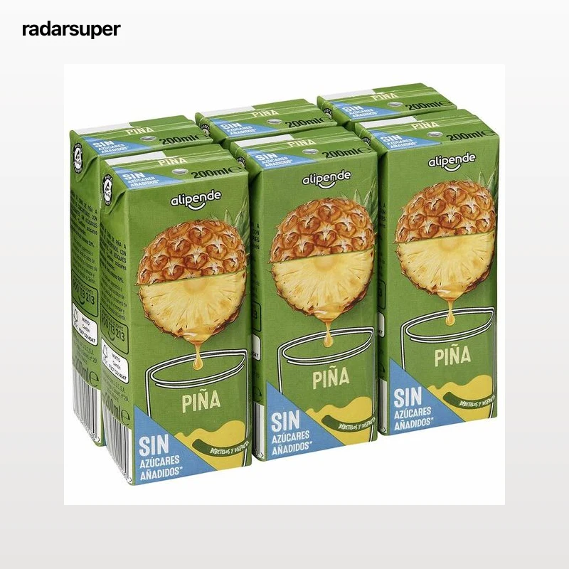 Bebida sin azúcar añadido con sabor a piña Alipende 6 unid