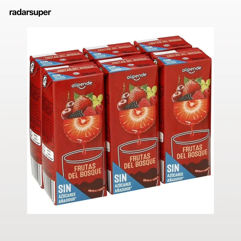 Bebida sin azúcar añadido sabor frutas del bosque Alipende 200 ml
