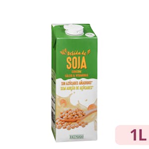Bebida de soja con calcio y vitaminas sin azúcares añadidos