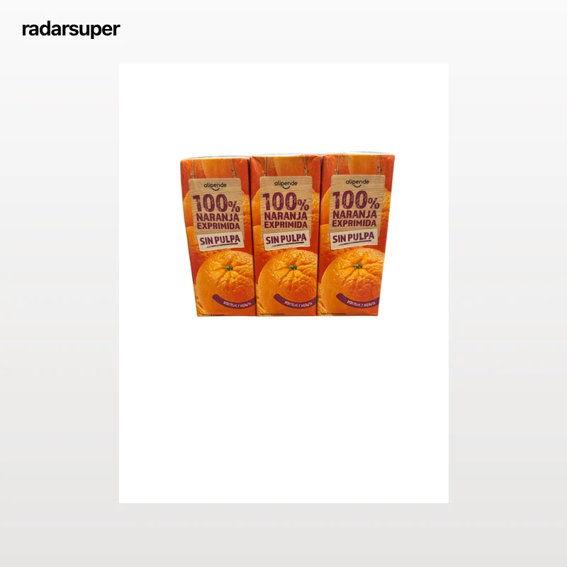 Bebida de zumo 100% exprimido sin pulpa Alipende 200 ml