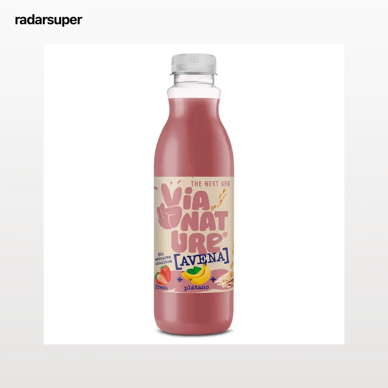 Bebida de zumo de fresa y plátano con avena Vía Nature 750 ml