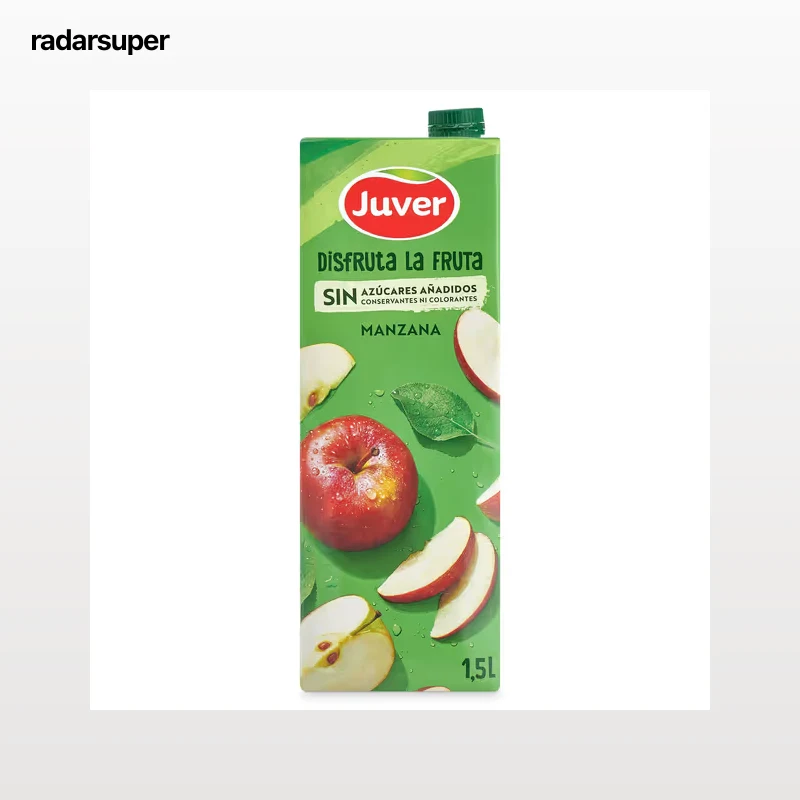 Bebida de zumo de manzana sin azúcares añadidos Juver 1,5 L