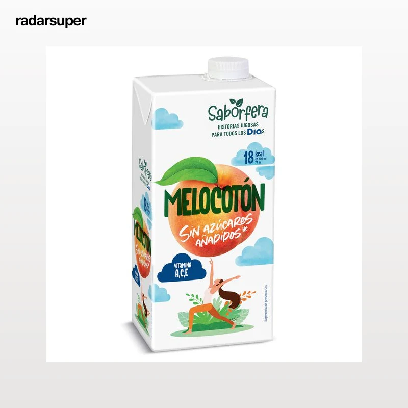 Bebida de zumo de melocotón sin azúcares añadidos Dia Saborfera 1 L