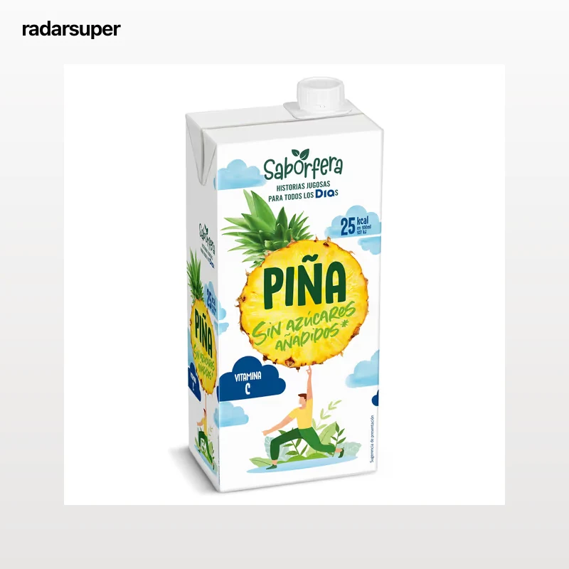 Bebida de zumo de piña sin azúcares añadidos Dia Saborfera 1 L