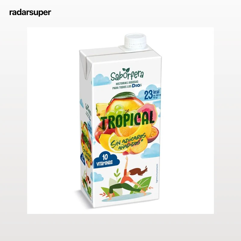 Bebida de zumo tropical sin azúcares añadidos Dia Saborfera 1 L