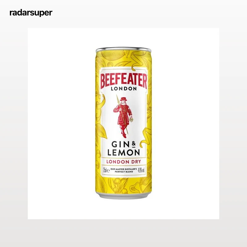 BEEFEATER Combinado de ginebra London Dry Gin con un toque de limón lata 25 cl.