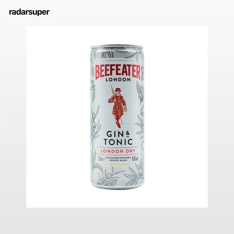 BEEFEATER Combinado de ginebra London dry y tónico (gin & tonic) lata 25 cl.