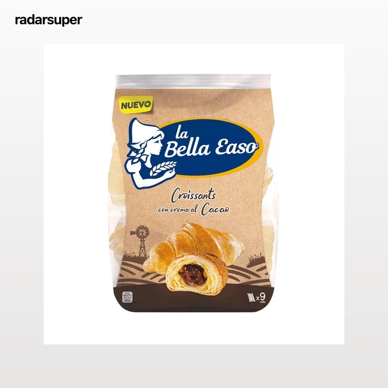 LA BELLA EASO Croissant relleno de crema al cacao 9 uds. 378 g.