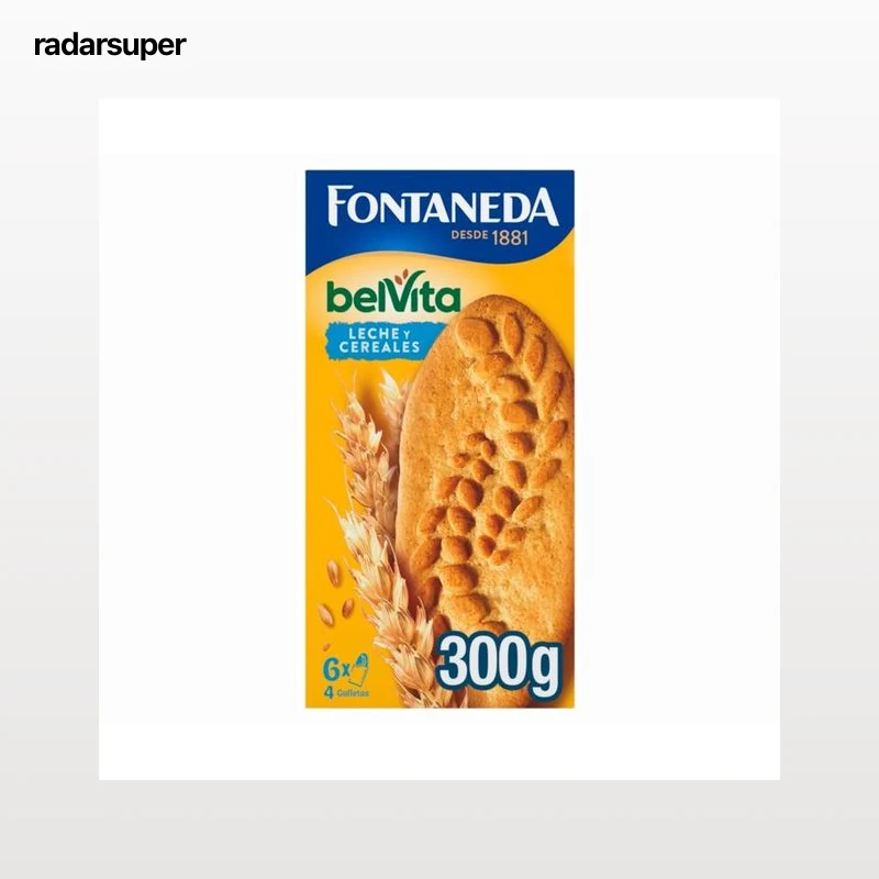BELVITA Fontaneda galletas desayuno con 5 cereales caja 300 g.