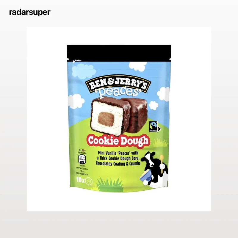 BEN & JERRY"S Mini helados de vainilla con trozos de masa de galleta y chocolate 10 uds.