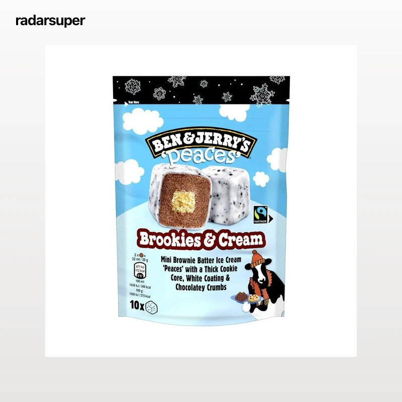 BEN & JERRY´S Peaces Mini helados de brownie y masa de galleta 10 x 15 ml.
