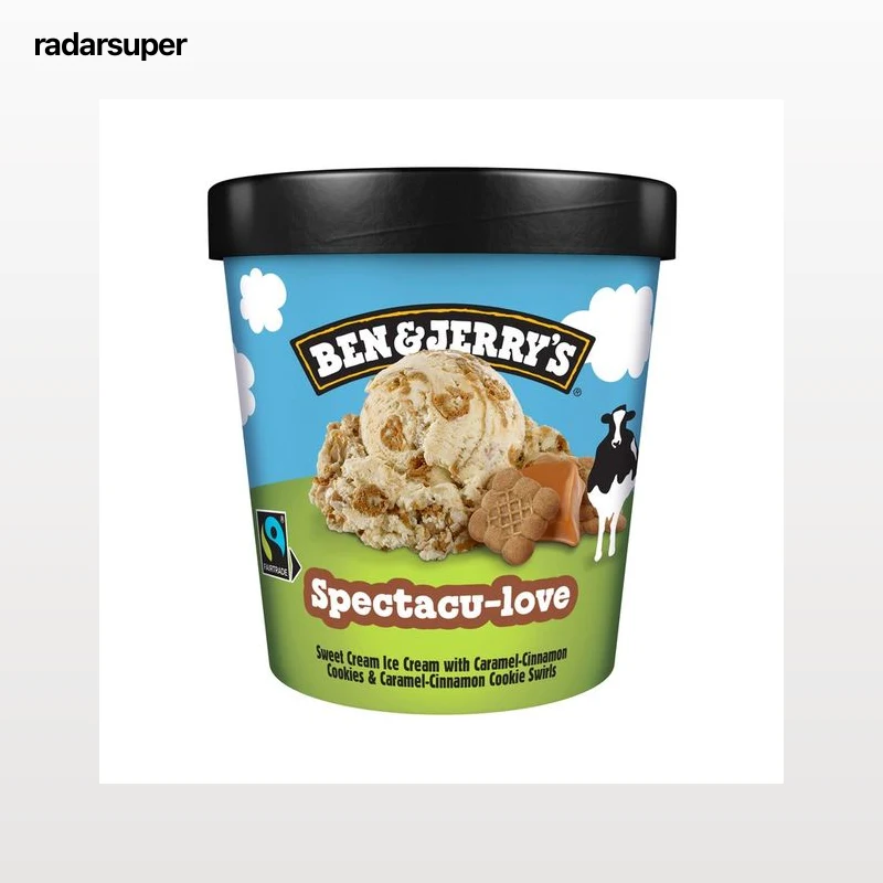 BEN & JERRY´S Spectacu-love tarrina de helado de nata con galletas caramelizadas con canela 465 ml.