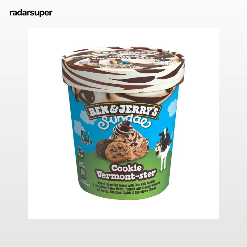 BEN & JERRY"S Tarrina de helado de nata con galletas y trocitos de chocolate sundae 427 ml.