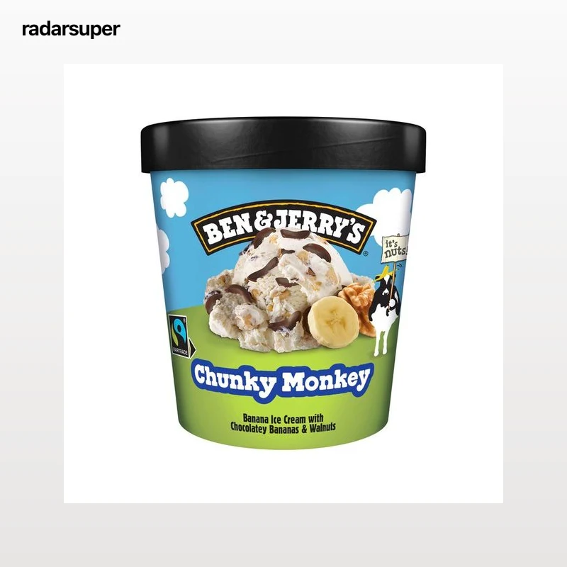 BEN & JERRY"S Tarrina de helado de plátano con trozos de chocolate y nueces 465 ml.