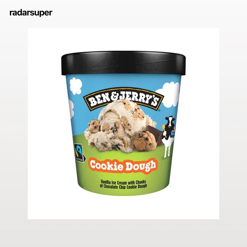 BEN & JERRY"S Tarrina de helado de vainilla con trozos de masa de galleta y chocolate  465 ml.