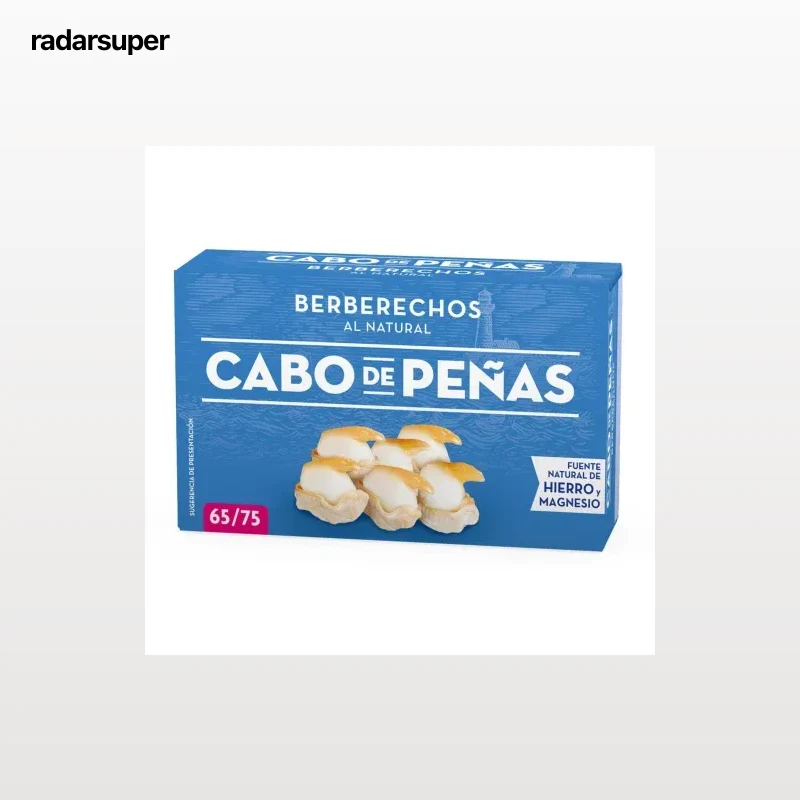 Berberechos al natrual 65/75 Cabo de Peñas 63 g.