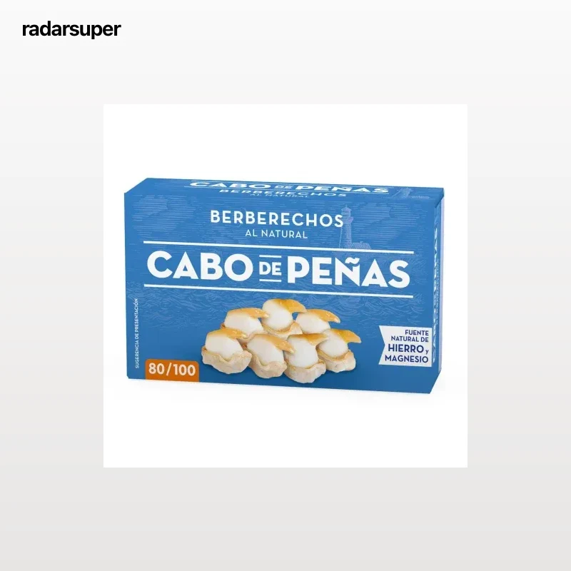 Berberechos al natural 80/100 Cabo de Peñas 63 g.