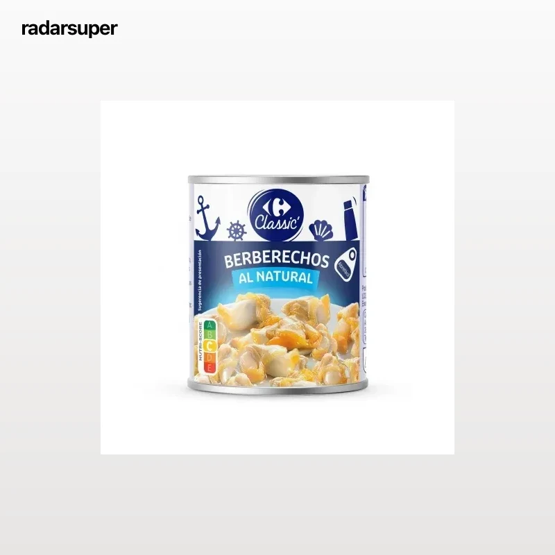 Berberechos al natural Classic Carrefour 90 g.