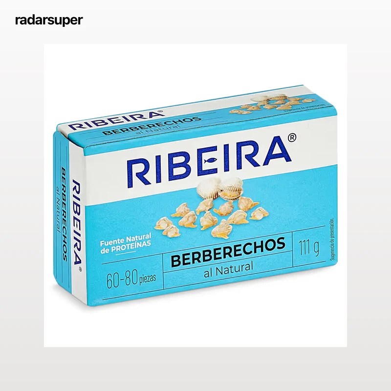 Berberechos al natural 60/80 piezas Ribeira 63 g
