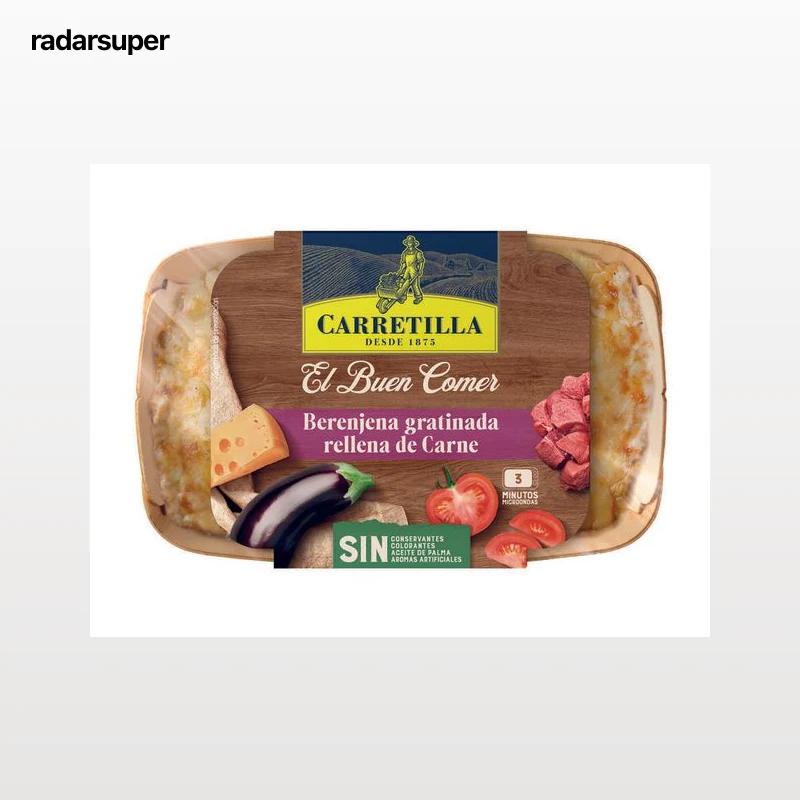 Berenjena gratinada rellena de carne El Buen Comer Carretilla 350g