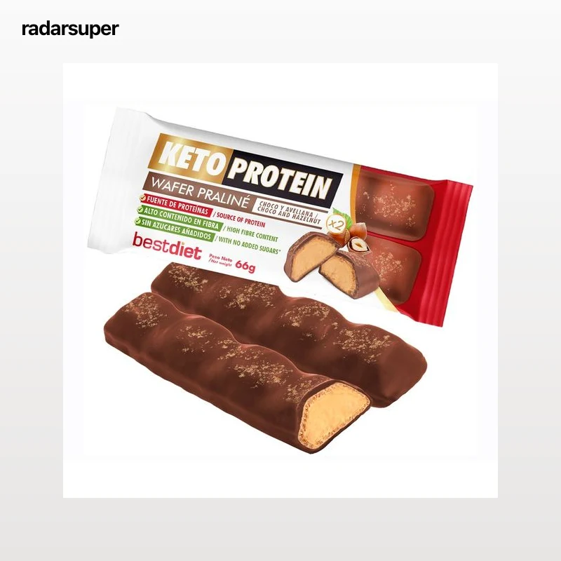 BEST DIET Barrita de wafer rellena de praliné 66 g.