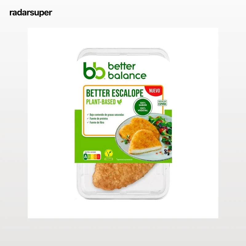 BETTER BALANCE Escalope vegano horneado a base de proteínas vegetales BETER BALANCE 160 g.