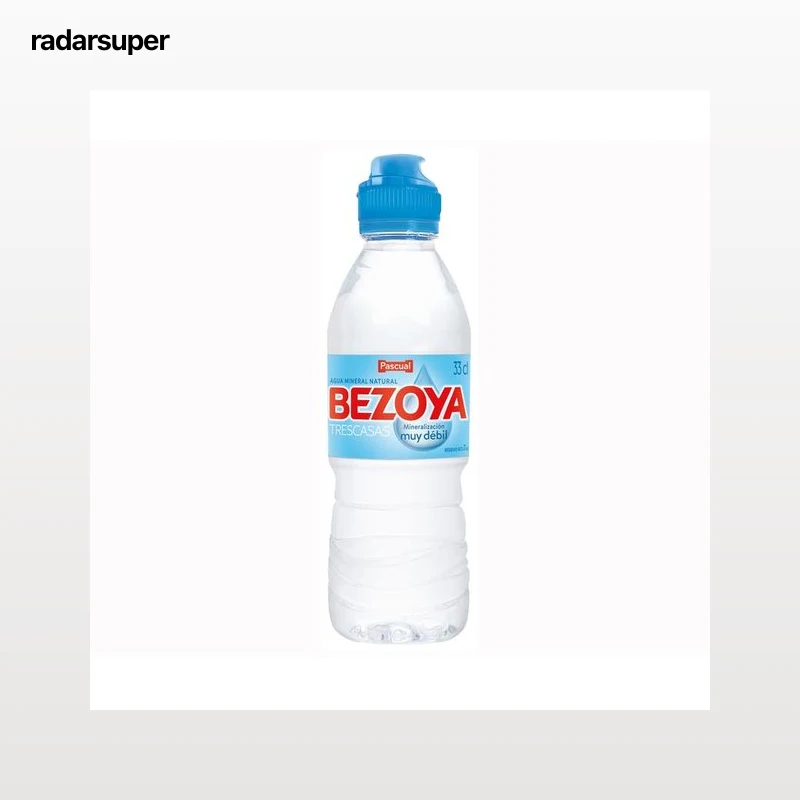 BEZOYA Agua mineral, tapón sport botella de 33 cl.