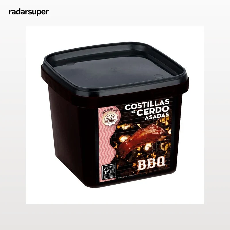 BG CHEF Costillas de cerdo asadas bbq Steak House Style 500 g.