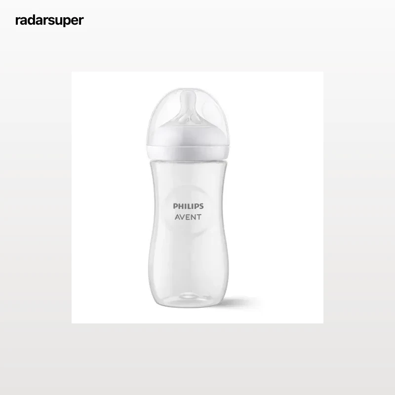 Biberón anticólico tetina de silicona flujo 4  3m+ Natural Response Philips Avent 330 ml.