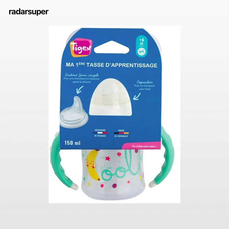 Biberón taza de 150ml para mayores de 6 meses Tigex