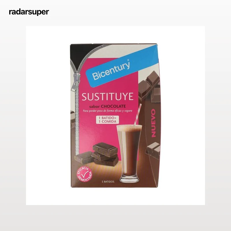 BICENTURY Batido con sabor a chocolate Sustituye de BICENTURY 225 g.