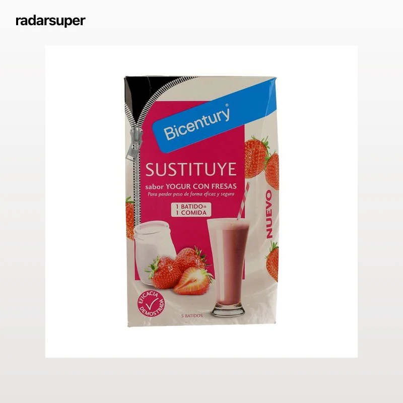 BICENTURY Batido con sabor a yogur con fresas Sustituye de BICENTURY 225 g.