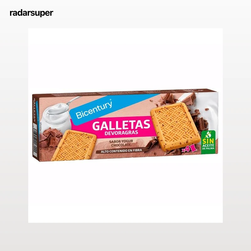 BICENTURY Galletas Devoragras Yogur Chocolate BICENTURY 160 g.