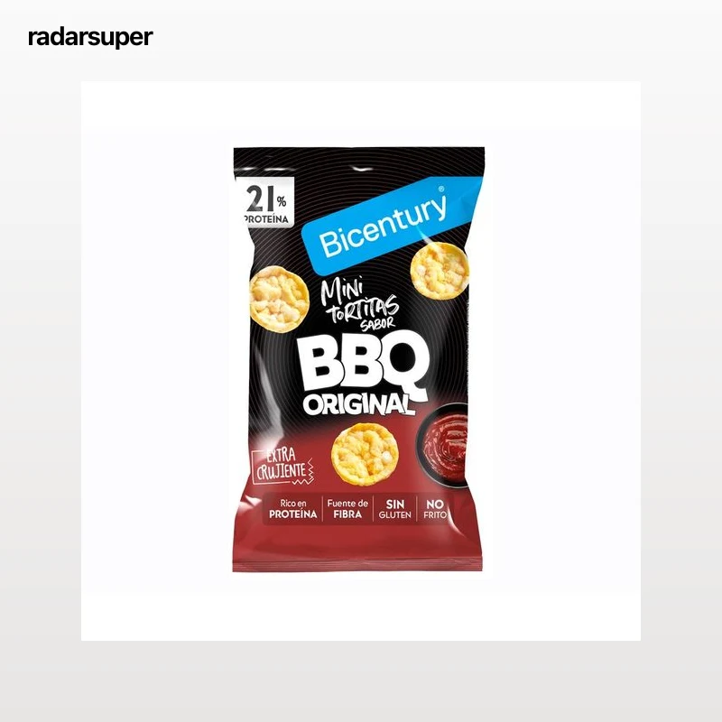 BICENTURY Mini tortita de proteína con sabor barbacoa 60 g.