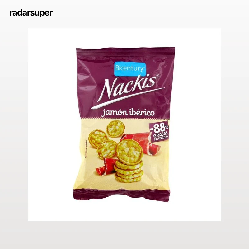 BICENTURY Mini tortitas de sabor jamón ibérico BICENTURY NACKIS 70 g.