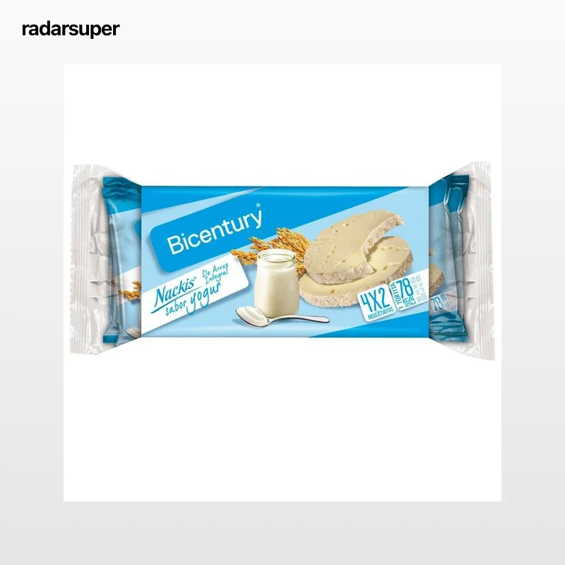BICENTURY Tortita de arroz integral con sabor a yogur BICENTURY, 130 g.