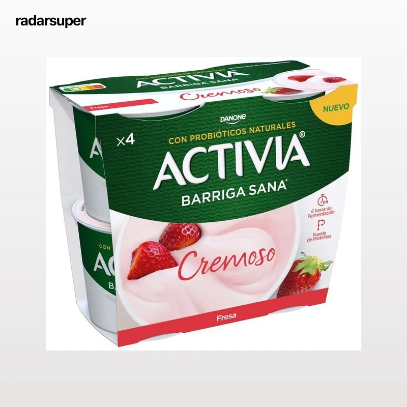 Bífidus Activia cremoso pack 4 fresa
