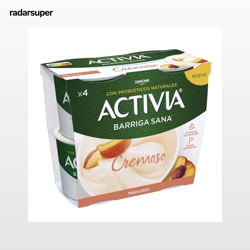 Bífidus Activia cremoso pack 4 melocotón