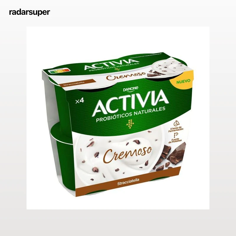 Bífidus Activia cremoso pack 4 stracciatella