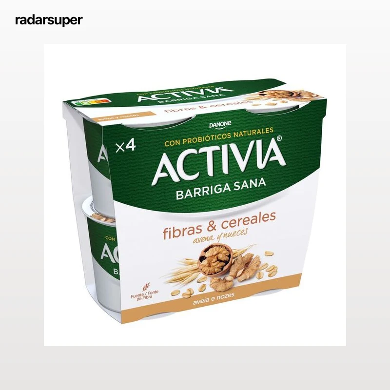 Bífidus Activia fibra pack 4 avena y nueces