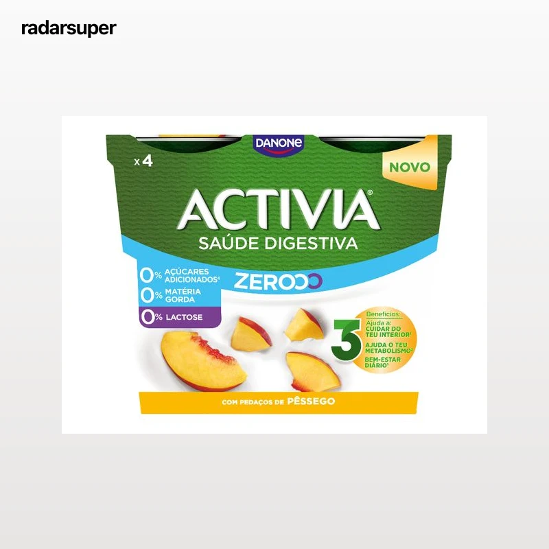 BIFIDUS ACTIVIA PÊSSEGO 000% 4X120G